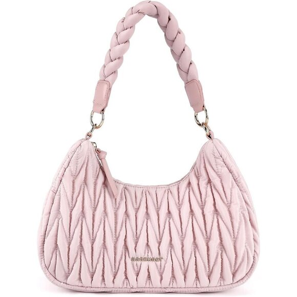 Shoulder Bags for Women, Puffy Cute Purses for Women with Woven Top Hobo Handbag - Picture 1 of 8